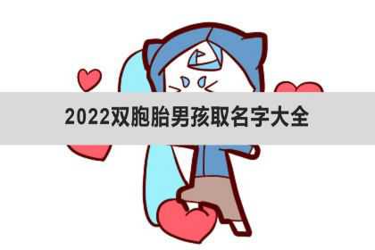 2022双胞胎男孩取名字大全、男虎宝宝取名