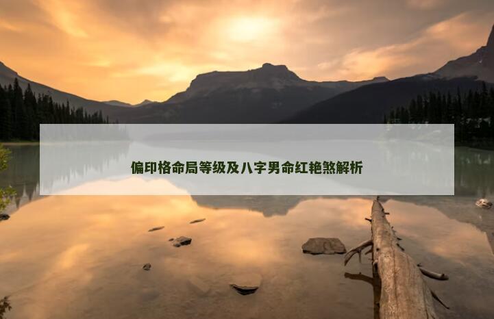 偏印格命局等级及八字男命红艳煞解析